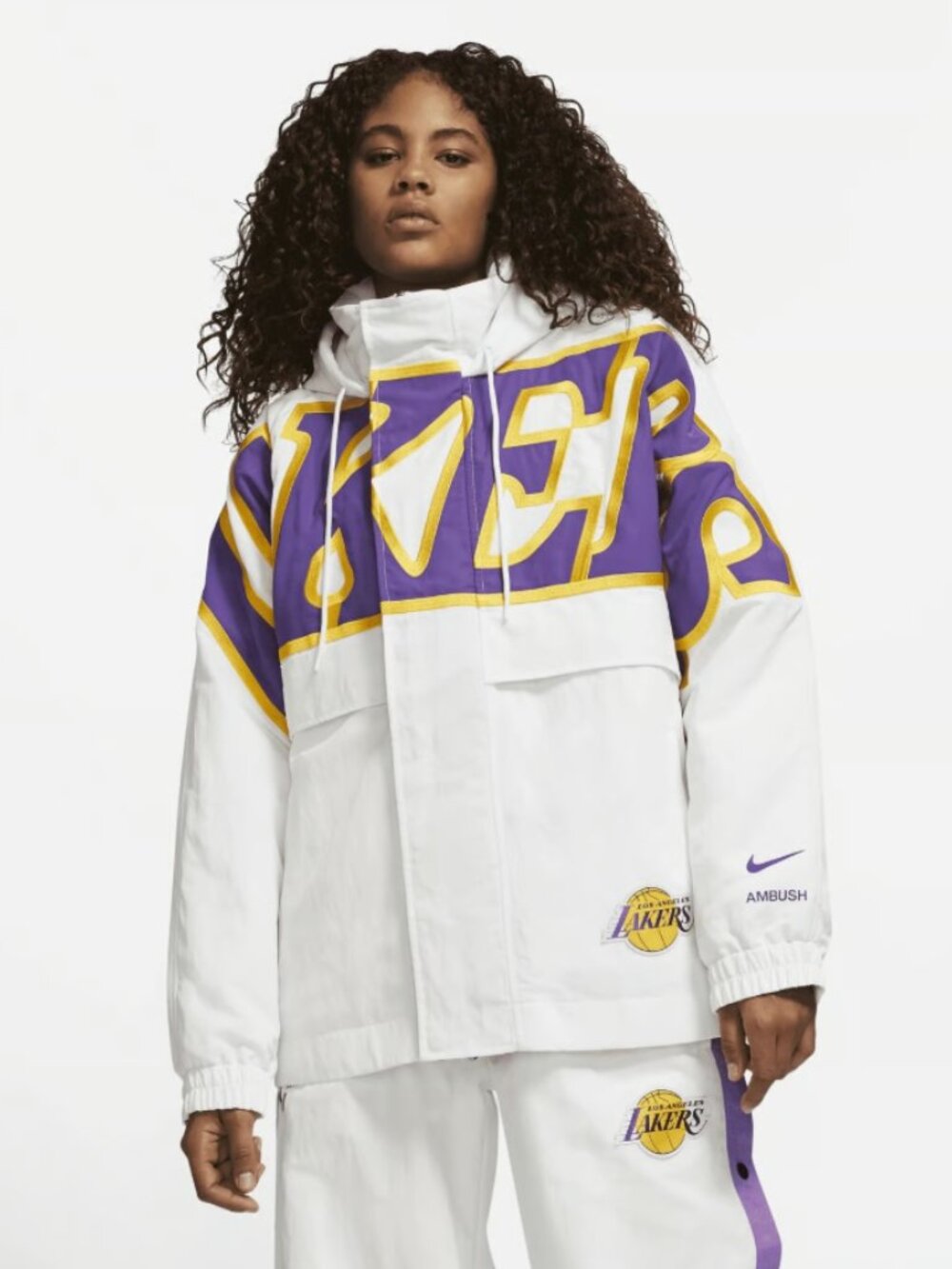Women's Nike x Ambush NBA Collection LA Lakers Jacket White Size XS
